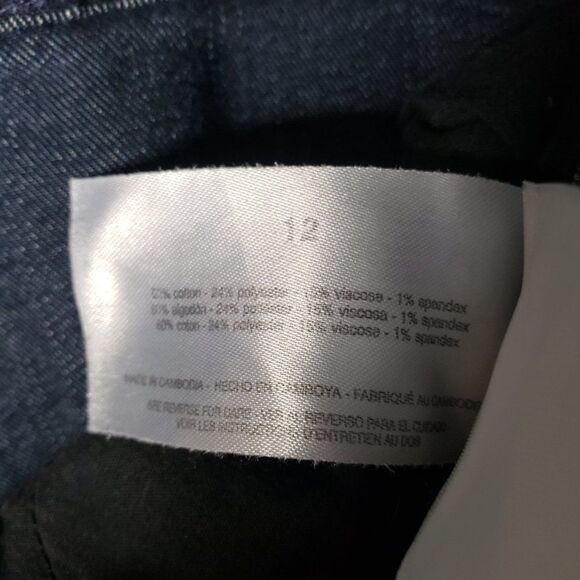 Sanctuary Social Standard Sz 12 Raw Hem Highrise Straight Cropped Jeans - Picture 8 of 8